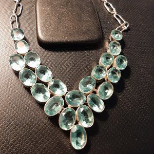 Fluorite Gemstone Bib Necklace